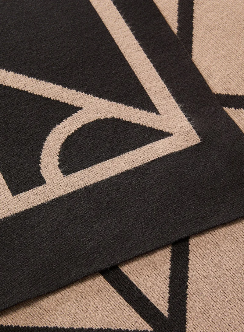 كالفن كلاين Emblem Fin Rib Scarf